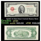 1928G $2 Red Seal United States Note Grades xf+