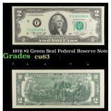1976 $2 Green Seal Federal Reserve Note Grades Sel