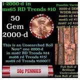 BU Shotgun Lincoln 1c roll, 2000-d 50 pcs Bank Wra