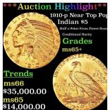 *Highlight* 1910-p Gold Indian Half Eagle Near Top