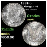 1887-o Morgan Dollar $1 Grades ms64