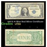 1957A $1 Blue Seal Silver Certificate Grades vf++