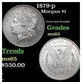 1879-p Morgan Dollar $1 Grades ms65
