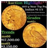 *Highlight* 1927-p Gold Indian Quarter Eagle Near