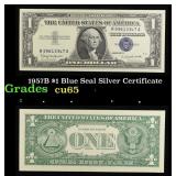 1957B $1 Blue Seal Silver Certificate Grades Gem C