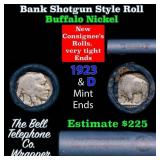 Buffalo Nickel Shotgun Roll in Old Bank Style 'Bel