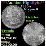 *Highlight* 1883-s Morgan Dollar $1 ms62+ USCG (fc