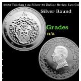 2024 Tokelau 1 oz Silver $5 Zodiac Series: Leo Coi