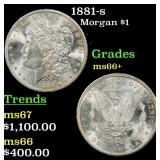 1881-s Morgan Dollar $1 Grades ms66+