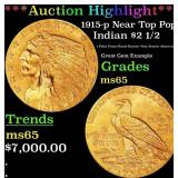 *Highlight* 1915-p Gold Indian Quarter Eagle Near