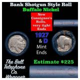 Buffalo Nickel Shotgun Roll in Old Bank Style 'Bel