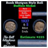 Buffalo Nickel Shotgun Roll in Old Bank Style 'Bel