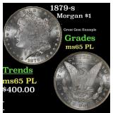 1879-s Morgan Dollar $1 Grades ms65 PL