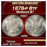 1878-p 8tf Morgan Dollar $1 ms65 SEGS