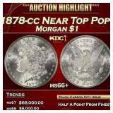 1878-cc Morgan Dollar Near Top Pop! $1 ms66+ SEGS