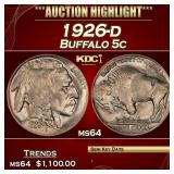 1926-d Buffalo Nickel 5c ms64 SEGS