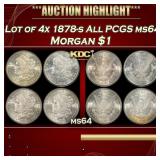 PCGS Lot of 4x 1878-s All PCGS ms64  Morgan Dollar