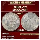 1891-cc Morgan Dollar $1 ms64+ SEGS