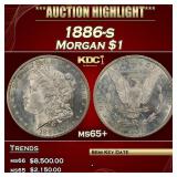 1886-s Morgan Dollar $1 ms65+ SEGS