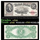 1917 $2 Large Size Legal Tender Note Thomas Jeffer