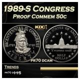 1989-S Congress Proof Modern Commem Half Dollar 50