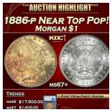 1886-p Morgan Dollar Near Top Pop! $1 ms67+ SEGS