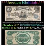 1908 $10 Blue Seal Silver Certificate "Tombstone"