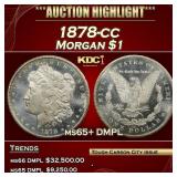1878-cc Morgan Dollar $1 ms65+ DMPL SEGS