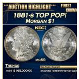 1881-s Morgan Dollar TOP POP! $1 ms69 SEGS