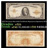 1922 $10 Large Size Gold Certificate Grades vf+ Si