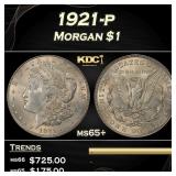 1921-p Morgan Dollar $1 Grades ms65+
