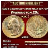 1932-s Washington Quarter Colorfully Toned Near To