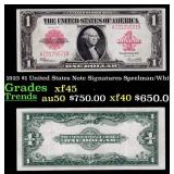 1923 $1 United States Note Grades xf+ Signatures S