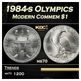 1984-s Olympics Modern Commem Dollar $1 ms70 SEGS