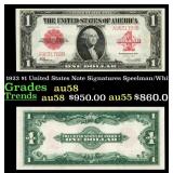 1923 $1 United States Note Grades Choice AU/BU Sli