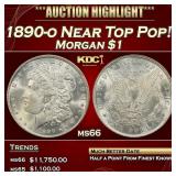 1890-o Morgan Dollar Near Top Pop! $1 ms66 SEGS
