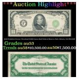 1934 $1000 Green Seal Federal Reserve Note Preside