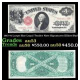 1917 $1 Large Size Legal Tender Note Grades Select