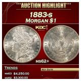 1883-s Morgan Dollar $1 ms62+ USCG