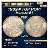1902-p Morgan Dollar TOP POP! $1 ms67+ SEGS
