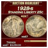1928-s Standing Liberty Quarter 25c ms67 SEGS