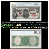1907 $5 Large Size Legal Tender Note "WoodChopper"