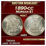 1890-cc Morgan Dollar $1 ms63 USCG