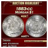 1883-cc Morgan Dollar $1 ms67+ SEGS