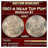 1901-s Morgan Dollar Near Top Pop! $1 ms66+ SEGS
