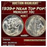1939-p Mercury Dime Near Top Pop! 10c ms68+ SEGS