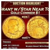 1922 Grant w/Star Gold Commem Dollar Near Top Pop!