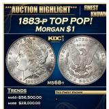 1883-p Morgan Dollar TOP POP! $1 ms68+ SEGS