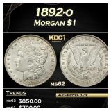 1892-o Morgan Dollar $1 Grades ms62