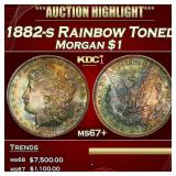 1882-s Morgan Dollar Rainbow Toned $1 ms67+ SEGS